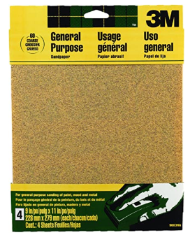 Emergency Toilet Paper - SAND PAPER -  Aluminum Oxide Sandpaper, Coarse, 9-Inch by 11-Inch