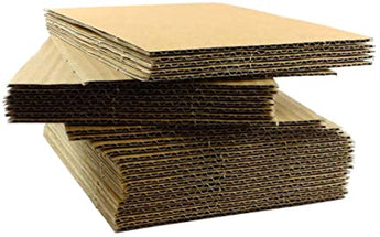 Emergency Toilet Paper - Corrugated Cardboard Sheet Pads 1/16" Thick 8.5 x 11 (Pack of 100)
