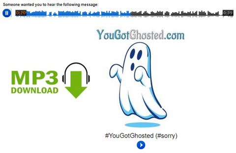YouGotGhosted.com Audio MP3 / Instant Download