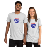 Interstate 69 (I-69) Super-Soft TRI-BLEND t-shirt